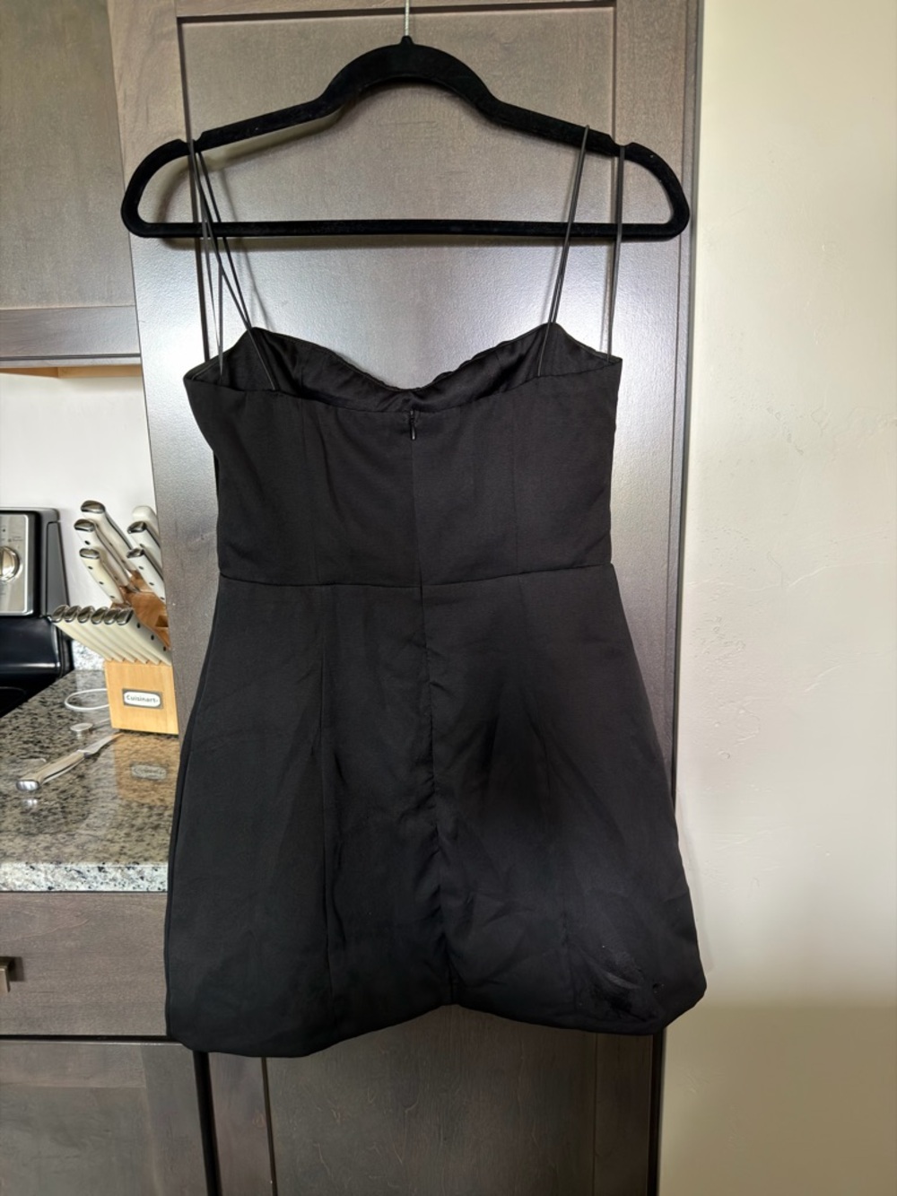 Hello Molly Black Mini Spaghetti Strap Dress